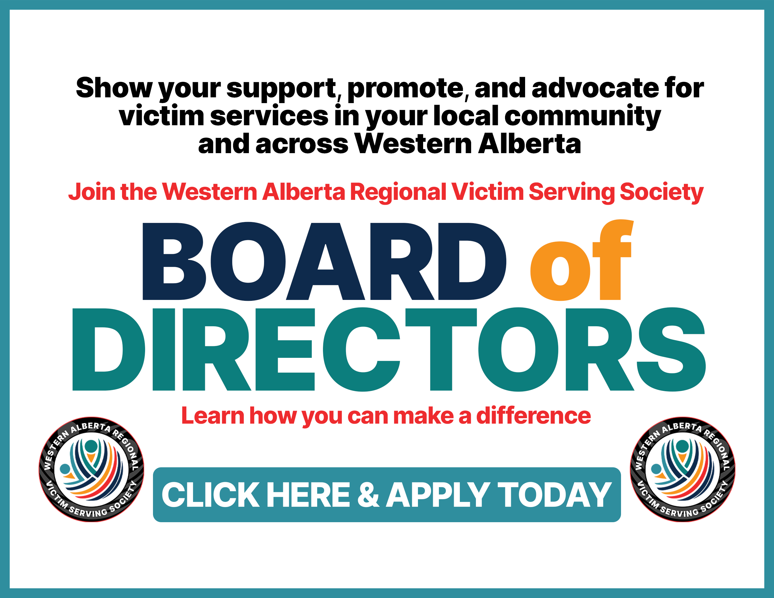 Click here and apply to join our Board of Directors
